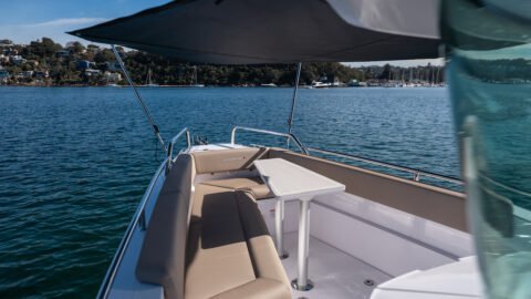 Share boating Sydney Axopar 28 bow