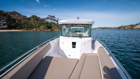 Axopar 28 cabin bow day Boat Shares Sydney