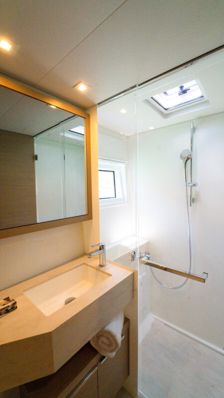 Lagoon 46 Master Ensuite - Boat Shares Pittwater Sydney